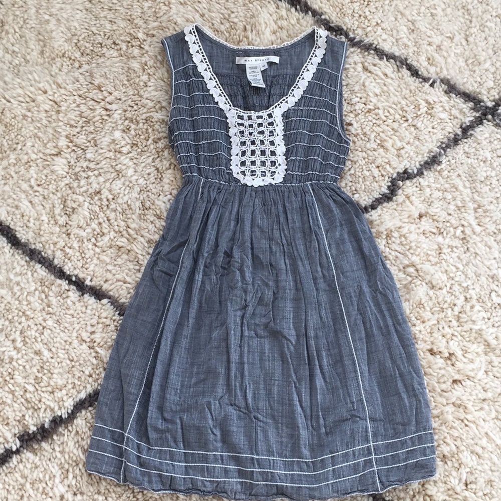 Chambray Smocked Dress